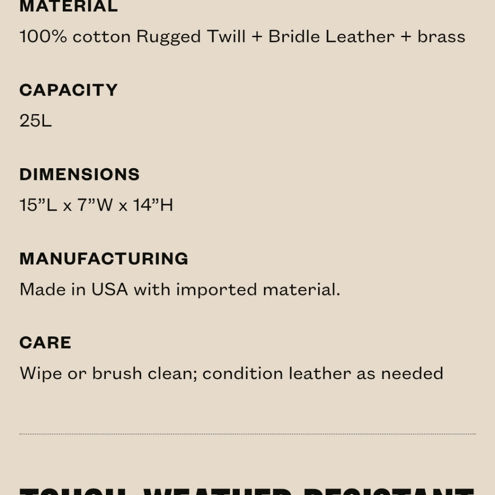 Filson Rugged Twill Zipper Tote Bag - Picture 14 of 14
